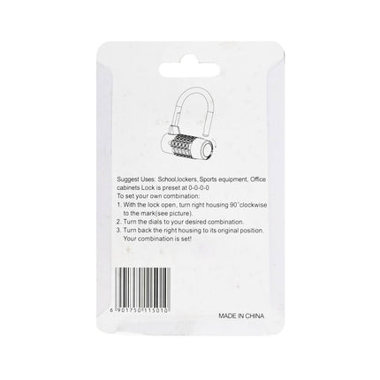 Tri-circle Cijferslot 54mm, 4-cijferige code, voor koffers & kluisjes