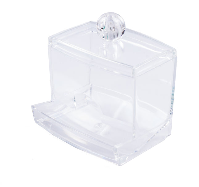 Organizer wattenstaafjes transparant – Afmeting 9 x 7 x 10.3 cm, Materiaal PS, 10.3 cm