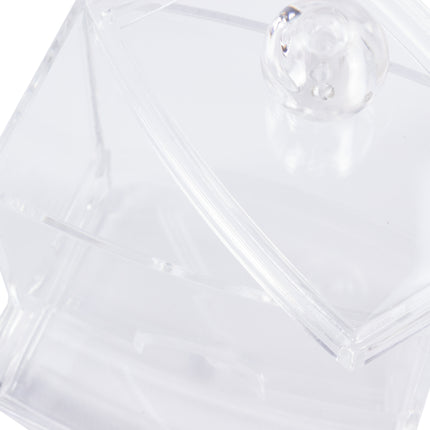Organizer wattenstaafjes transparant – Afmeting 9 x 7 x 10.3 cm, Materiaal PS, 10.3 cm