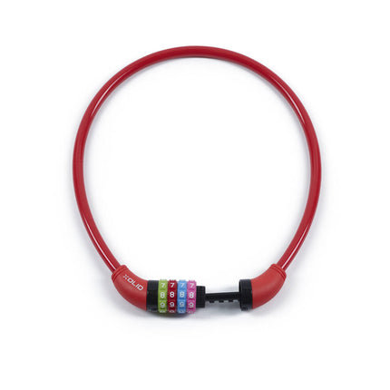 Xolid Rood Kabel Cijferslot 10 mm x 650 mm voor Fietsbescherming