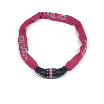 Roze Xolid Ketting Cijferslot 6x900mm: Veilig je fiets vergrendelen.