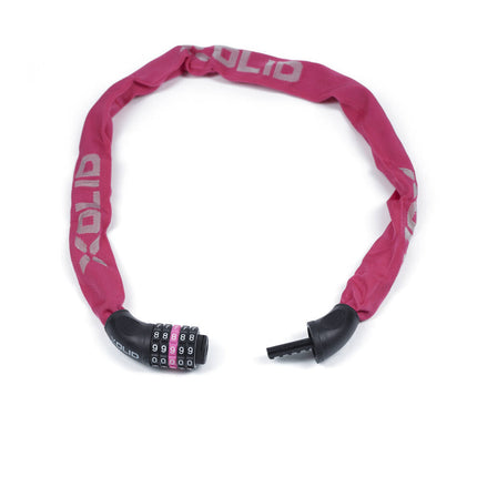 Roze Xolid Ketting Cijferslot 6x900mm: Veilig je fiets vergrendelen.