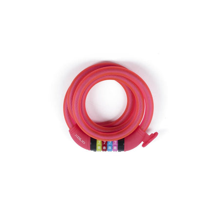 Xolid Kabel Cijferslot 12mm x 1200mm Rose, Fietsbeveiliging