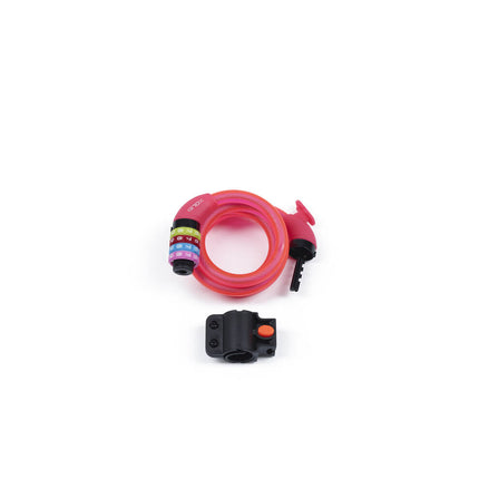 Xolid Kabel Cijferslot 12mm x 1200mm Rose, Fietsbeveiliging