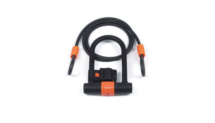 Xolid Beugelslot 180x245mm met Kabel 12x1800mm, Zwart, Fietsbescherming