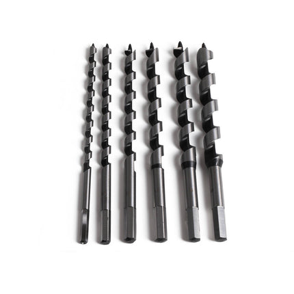 Boorset 6 dlg, 230 mm, slangenboor, 8-18 mm houtbewerking