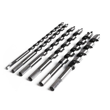 Boorset 6 dlg, 230 mm, slangenboor, 8-18 mm houtbewerking