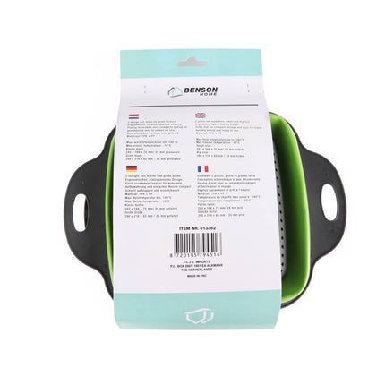 Silicone Vergiet Set: 2-delig, hittebestendig, ruimtebesparend
