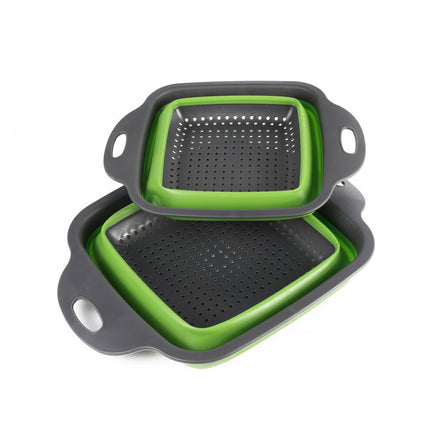Silicone Vergiet Set: 2-delig, hittebestendig, ruimtebesparend