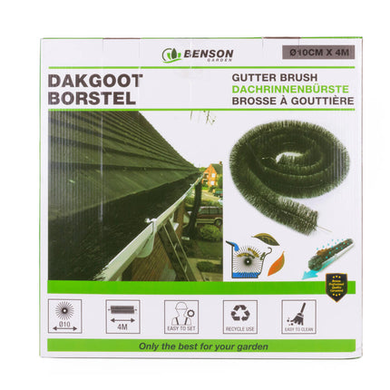 Dakgootborstel Ø10 cm x 4 m - voorkomt verstoppingen door vuil.