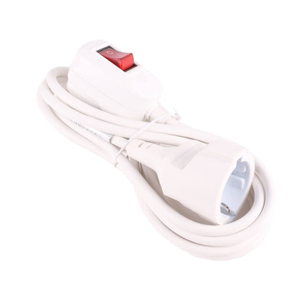 Verlengsnoer 3m, RA 3x1, schakelaar, 16A 230V, max 2500W, ideaal thuis.