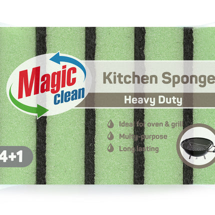 Schuurspons heavy duty 4 + 1 – Inhoud 5 st, Afmetingen 11 x 7 x 3,2 cm, 3,2 cm