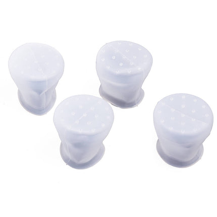 Witte Siliconen Stoelpoot Beschermers, Anti-Kras, Ø28x31mm, Stil Schuiven