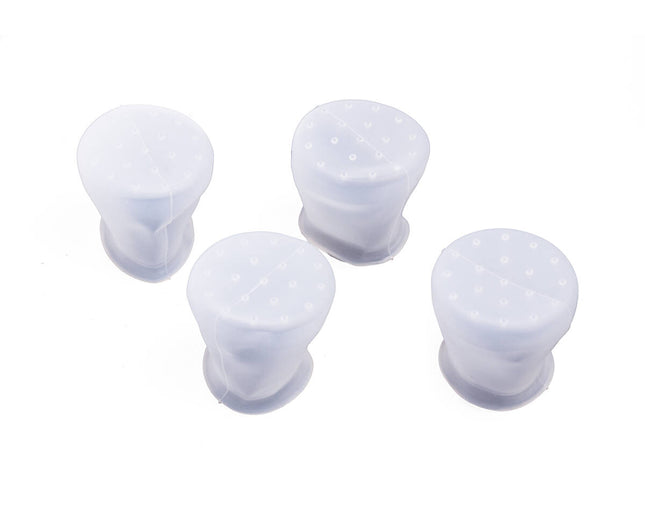 Witte Siliconen Stoelpoot Beschermers, Anti-Kras, Ø28x31mm, Stil Schuiven