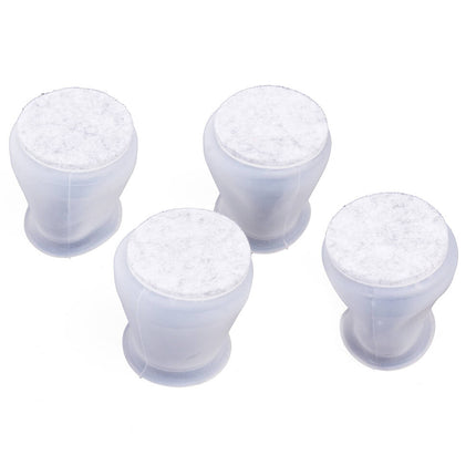 Witte Siliconen Stoelpoot Beschermers, Anti-Kras, Ø28 mm, Geluidsreductie