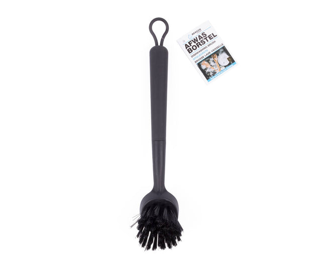 Zwarte Luxe Afwasborstel 27,5cm, Kunststof, Met Ophanglus