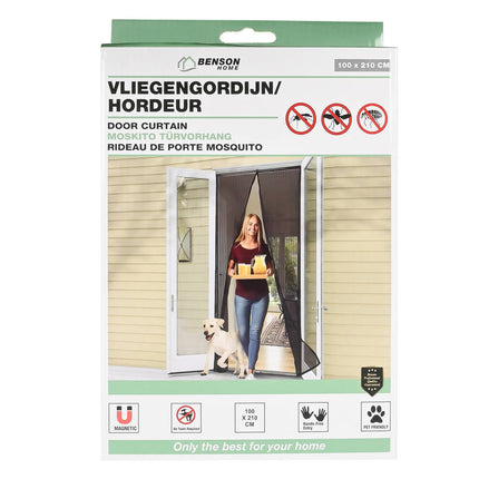 Magnetisch Vliegengordijn 100x210cm - Houdt Insecten Buiten, Handsfree