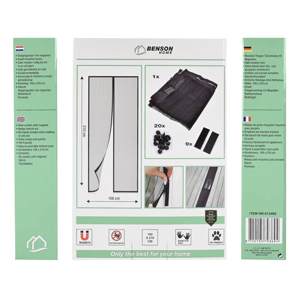Magnetisch Vliegengordijn 100x210cm - Houdt Insecten Buiten, Handsfree
