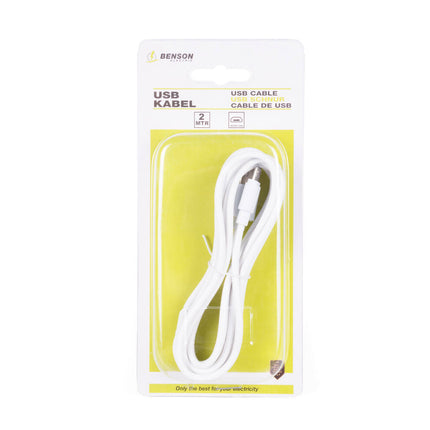 USB-kabel 2m Micro USB - 480 Mbps Gegevensoverdracht en Opladen