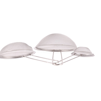 RVS Zeefset 3-delig - 8/14/20 cm voor zeven en scheiden in keuken