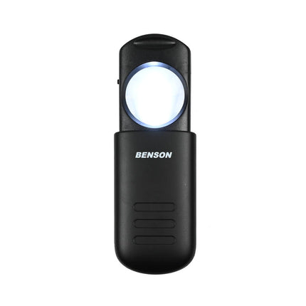 Loupe LED 8X 35mm met ingebouwde LED-lamp en 3X LR44 batterijen.