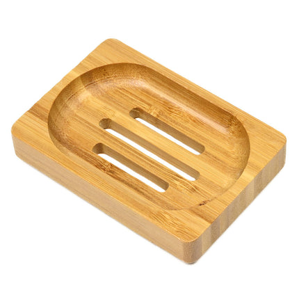 Bamboe Zeepbakje 7x10cm, 3 sleuven voor optimale waterafvoer