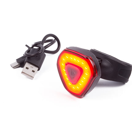 Fietslamp LED USB oplaadbaar rood – Afmeting 43x41x21mm, Oplaadtijd 3 uur, 3.7V
