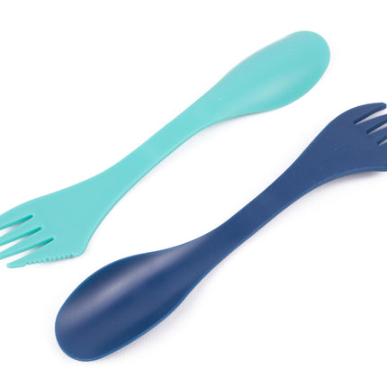 3-in-1 bestek/ spork 2 dlg – Lengte 17,5 cm, Breedte 32 mm, Materiaal kunststof