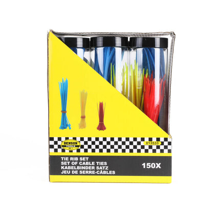 Tie Ribs Set 150 dlg: 100x 100mm, 25x 150mm, 25x 200mm, multi-use.