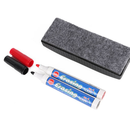 Magnetische Whiteboard Wisser + 2 Markers, Compact 14.5x5x35 cm