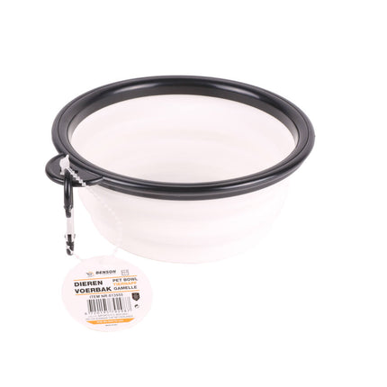 Opvouwbare Voerbak 13 cm Wit - Handig voor Reizen en Wandelen