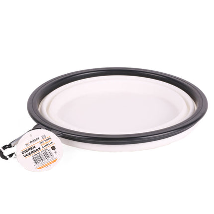Opvouwbare Voerbak 13 cm Wit - Handig voor Reizen en Wandelen