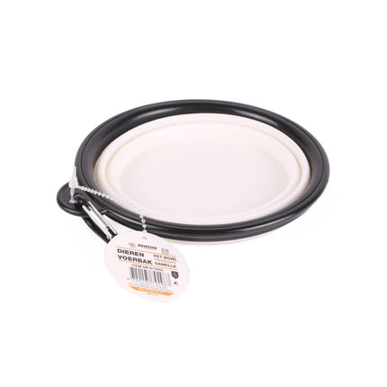 Opvouwbare Voerbak 13 cm Wit - Handig voor Reizen en Wandelen