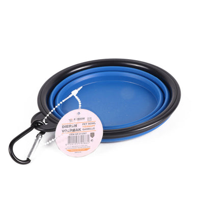 Opvouwbare Siliconen Dierenvoerbak 13 cm Blauw, Reizen & Wandelen