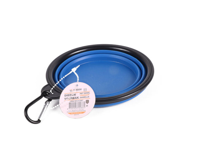 Opvouwbare Siliconen Dierenvoerbak 13 cm Blauw, Reizen & Wandelen