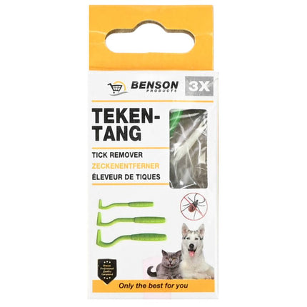 Tekentang 3 dlg - Veilig Verwijderen Teken bij Mens en Dier, 3 Maten