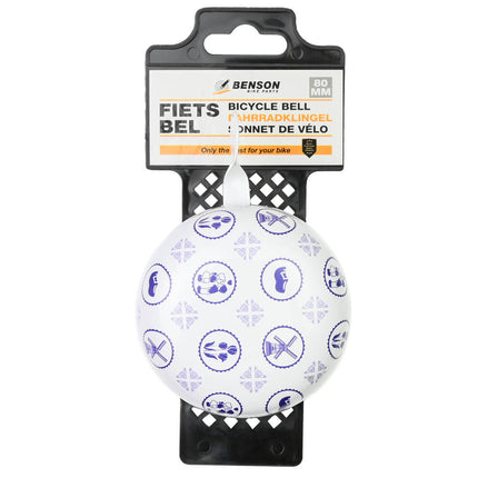 Fietsbel 80 mm Ding-Dong Blauw, luid geluid voor veilig fietsen