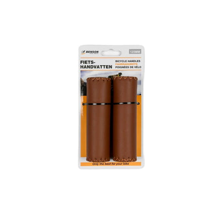 Fietshandvatten 125 mm Cognac - Luxe Grip & Trillingsdemping voor Fietstochten