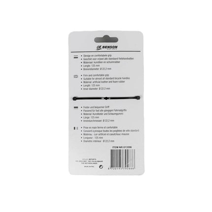 Fietshandvatten 125mm Zwart, Stevige Grip voor Comfortabele Ritten