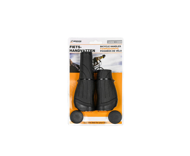 Fietshandvatten 95/140mm - TPE+PP, Ø22,2mm, Incl. 2 Stuurdoppen