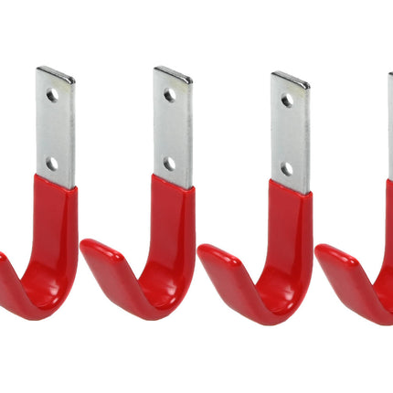 Ophanghaken 8x3.5 cm - Set van 4, 35 kg per haak, ideaal voor garage.