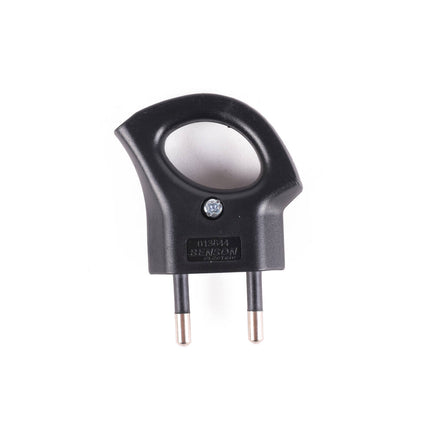 Stekker P Grip Zwart, 10A/250V, 2500W, eenvoudig inpluggen thuis/kantoor.