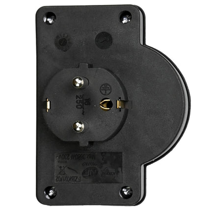 A-pin Steckdose + Schalter Schwarz 230V, ideal für den BE/FR-Markt