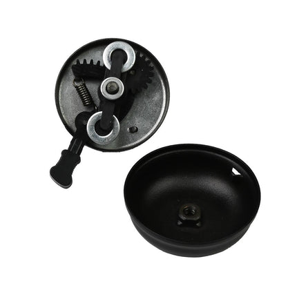 Fietsbel 54mm Mat Zwart, Metaal, Krachtig Geluid, Eenvoudige Montage