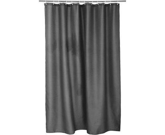 Grijs Douchegordijn 180x200 cm met 12 Ophanghaken, 100% Polyester