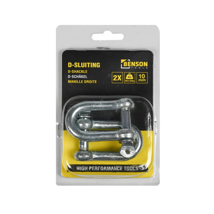 D-sluiting 10 mm 2 dlg, Q235, WL 320 kg, ideaal voor zware lasten