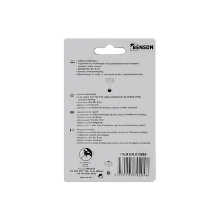 Doppelkarabiner 90x40 mm – Ideal für Camping & Reisen