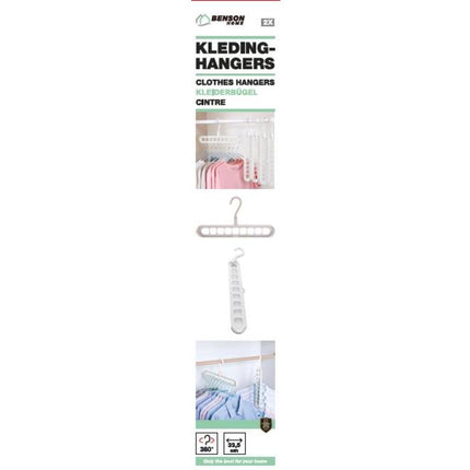 9-in-1 Kledinghanger Wit: Bespaar 80% Ruimte, Geschikt voor Kleding en Accessoires