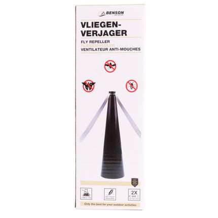 Vliegenverjager tafel – Spanwijdte 40 cm, Hoogte 25 cm, Batterij 2 x AA (niet inbegrepen)