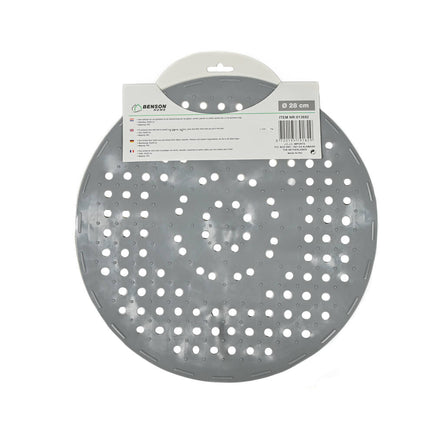 Ronde Grijze PVC Gootsteenmat 28cm - Beschermt Glazen en Servies